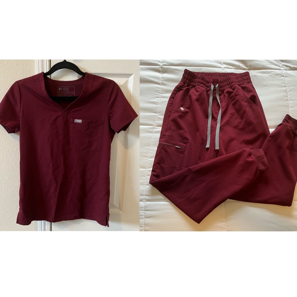BURGUNDY FIGS SCRUB SET